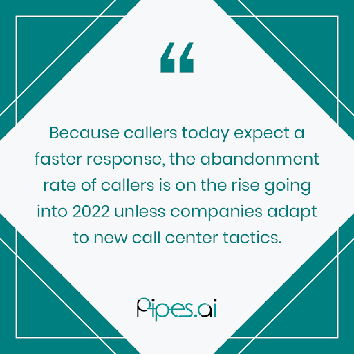 Call Center Abandon Rate: What It Is and Why It Matters More in 2022 Use AI technology to turn web leads into live calls for your sales team.